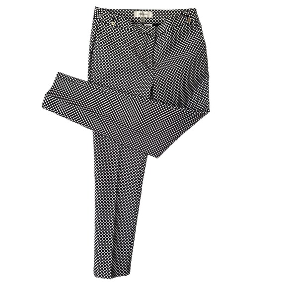 Women's Geometric Print Office Pants Stretch Black White Pockets Formal Size 6 - Picture 2 of 16